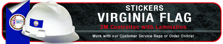 Virginia State Flag Sticker | CustomHardHats.com